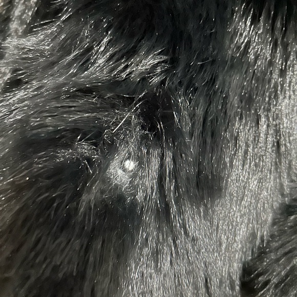 Black Faux Fur Jacket - Picture 3 of 3